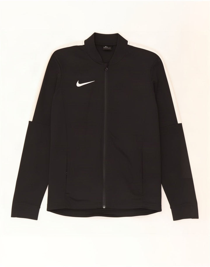 Nike Mens Dri Fit Tracksuit Top Jacket Small Black Colourblock Polyester