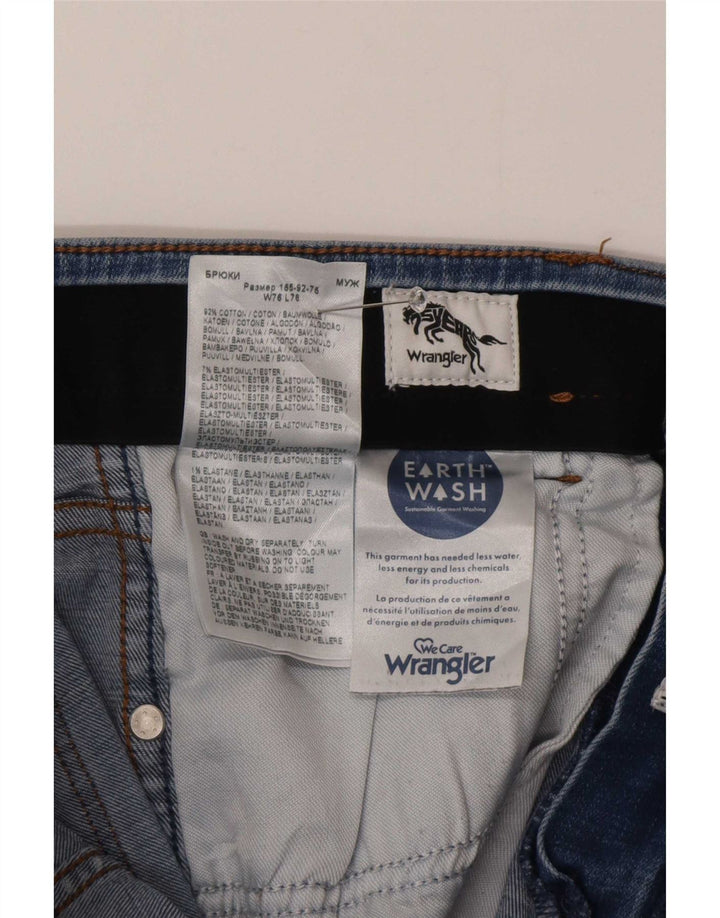 Wrangler Mens Larston Slim Jeans W30 L30 Blue Cotton