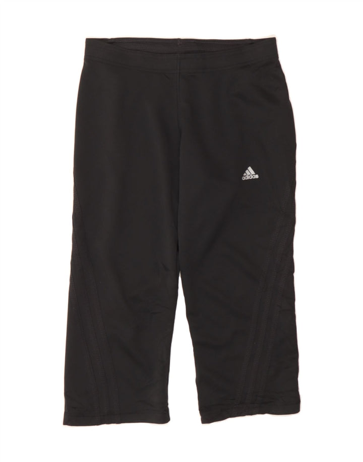 ADIDAS Womens Capri Tracksuit Trousers IT 42 Medium  Black Polyester Vintage Adidas and Second-Hand Adidas from Messina Hembry 