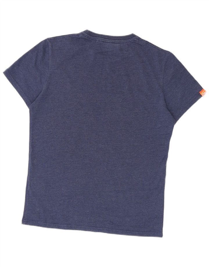 Superdry Mens Graphic T-Shirt Top Large Blue Cotton