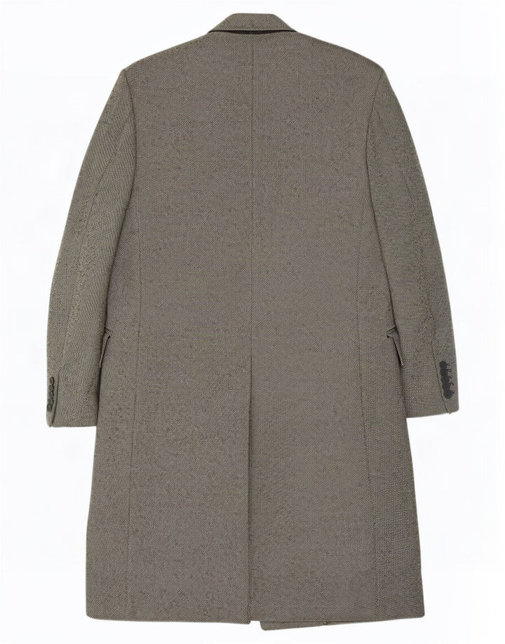 Sidi Mens Double Breasted Coat UK 38 Medium Grey Pinstripe