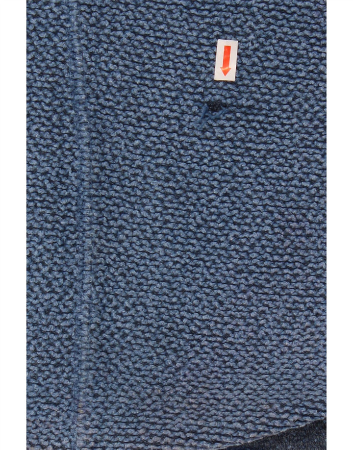 WEIRD FISH Womens Sweatshirt Jumper UK 14 Medium Blue Cotton