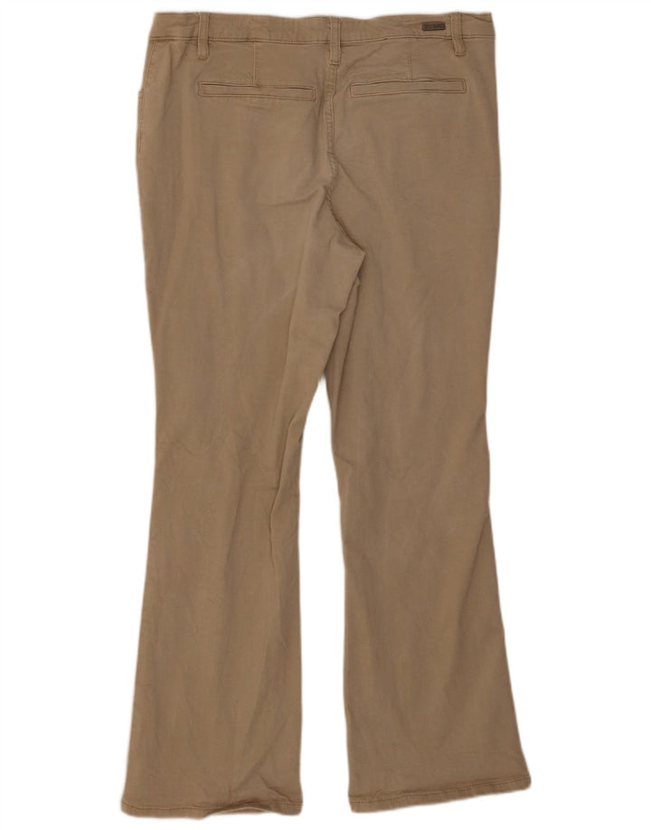 BKE Womens Bootcut Casual Trousers W33 L31 Beige Cotton