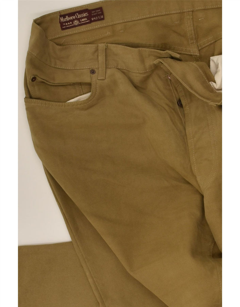 MARLBORO CLASSICS Mens Straight Casual Trousers W42 L30  Brown Cotton | Vintage Marlboro Classics | Thrift | Second-Hand Marlboro Classics | Used Clothing | Messina Hembry 