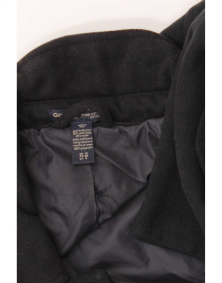 Gap Womens Overcoat UK 10 Small Navy Blue Wool