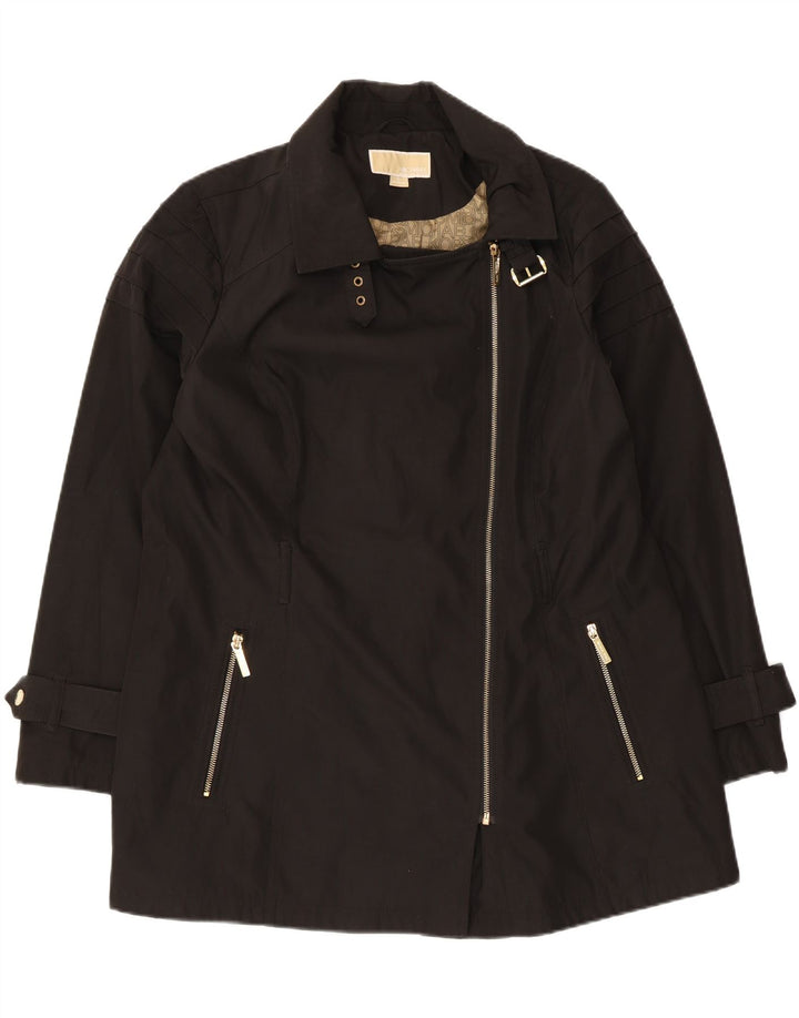 Michael Kors Womens Overcoat UK 18 XL Black Polyester