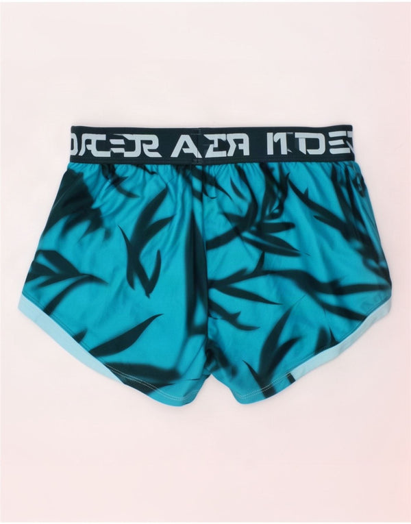 Under Armour Girls Graphic Sport Shorts 9-10 Years Medium Blue Tie Dye