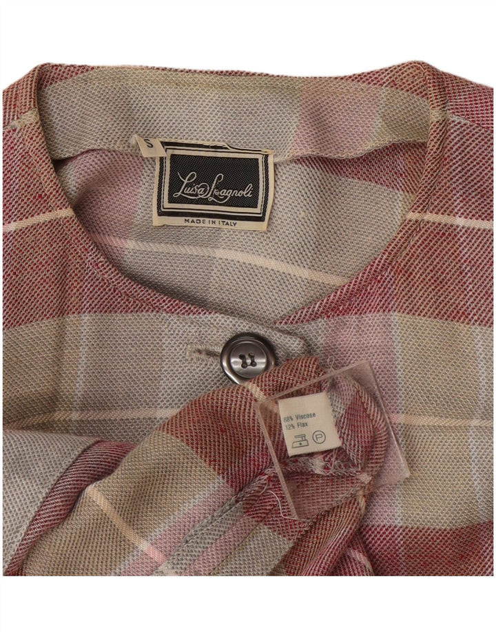 Luisa Spagnoli Womens Blazer Jacket UK 10 Small Multicoloured Check