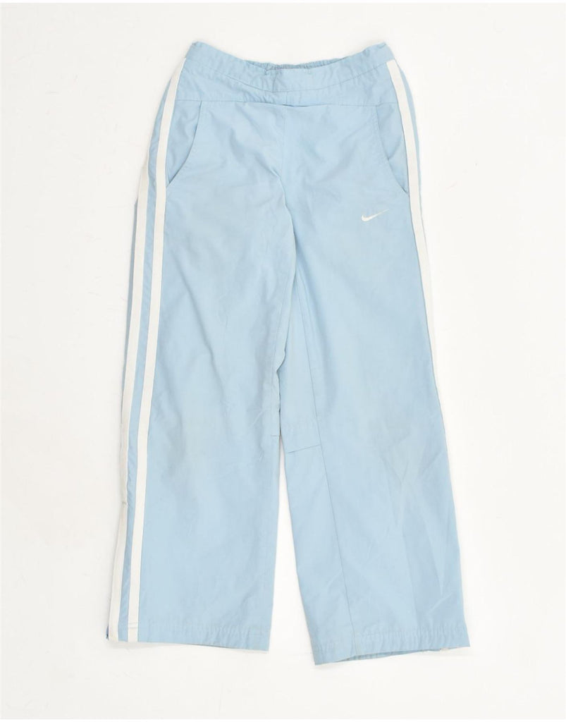 NIKE Girls Tracksuit Trousers 7-8 Years Blue | Vintage Nike | Thrift | Second-Hand Nike | Used Clothing | Messina Hembry 