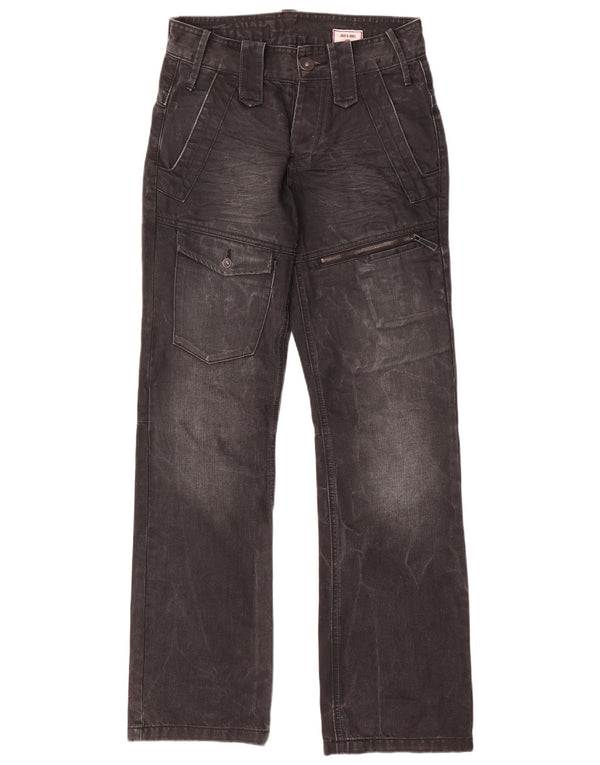 Jack & Jones Mens Cargo Straight Jeans W28 L32 Grey Cotton