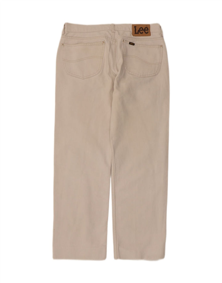 LEE Mens Straight Jeans W36 L29  Beige Cotton
