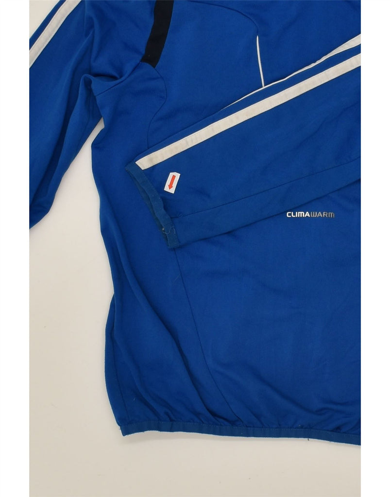 ADIDAS Boys Zip Hoodie Sweater 9-10 Years Blue Polyester | Vintage Adidas | Thrift | Second-Hand Adidas | Used Clothing | Messina Hembry 