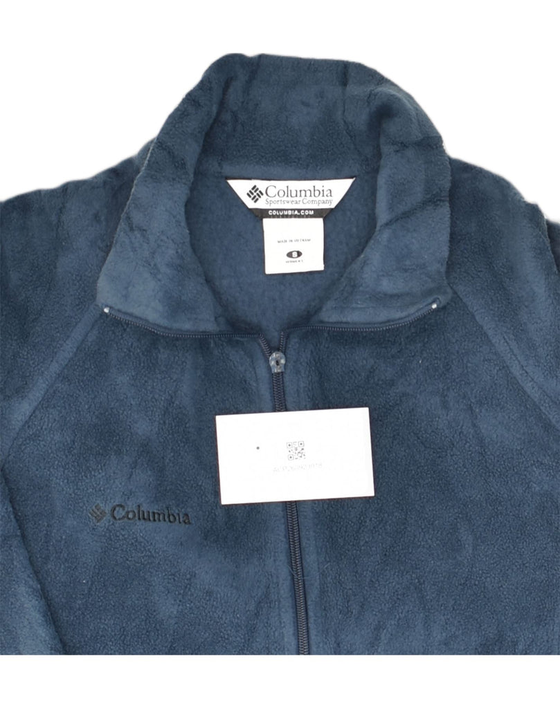 COLUMBIA Womens Fleece Jacket UK 10 Small Navy Blue Polyester | Vintage Columbia | Thrift | Second-Hand Columbia | Used Clothing | Messina Hembry 