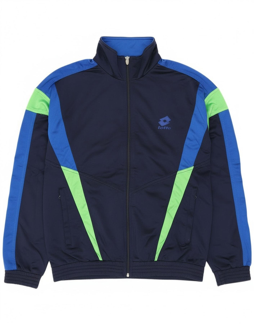 Lotto Mens Tracksuit Top Jacket UK 40/42 Large Navy Blue Colourblock