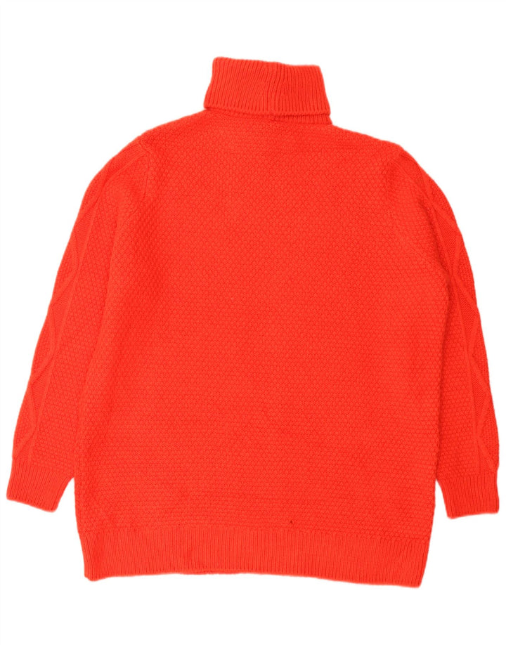 Marks & Spencer Womens Oversized Roll Neck Jumper Sweater UK 16 Large Red