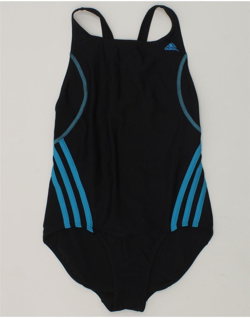 ADIDAS Girls Swimwear 11-12 Years Black Polyamide | Vintage Adidas | Thrift | Second-Hand Adidas | Used Clothing | Messina Hembry 