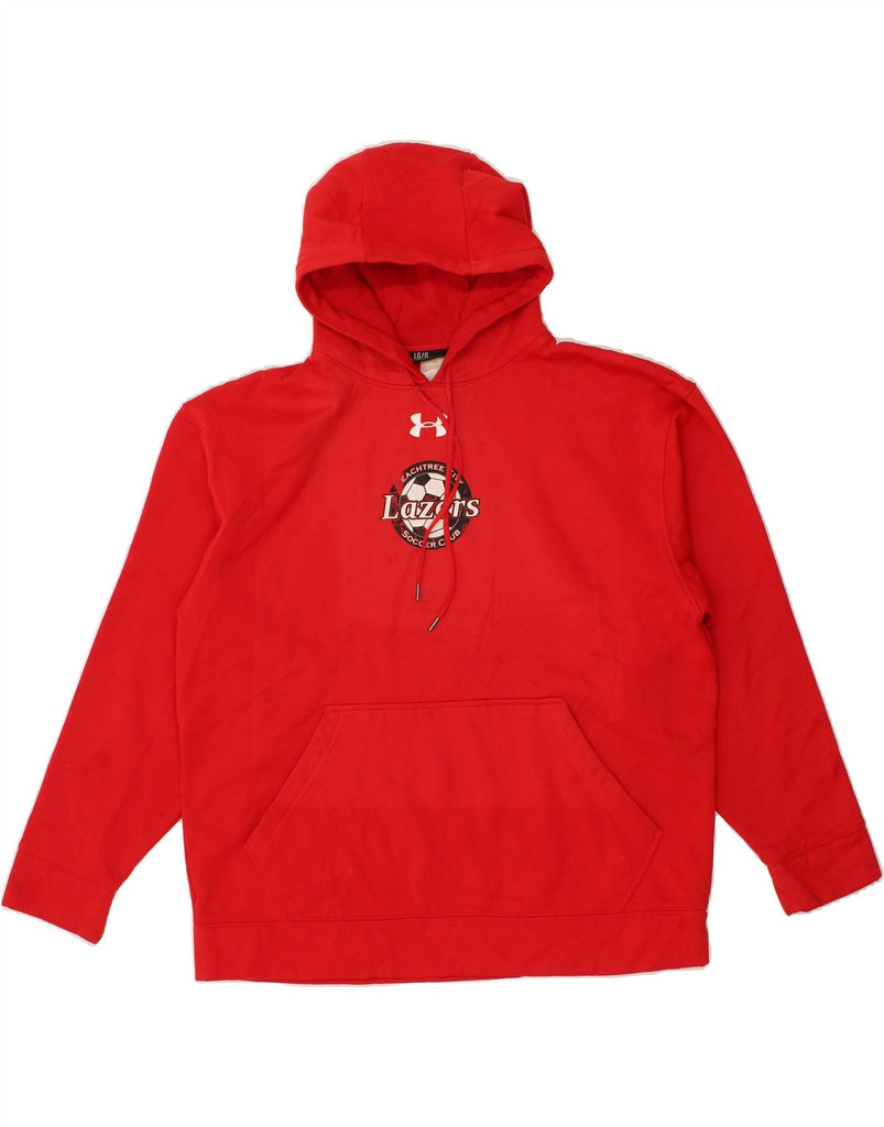 UNDER ARMOUR Mens Lazers Graphic Hoodie Jumper Large Red | Vintage Under Armour | Thrift | Second-Hand Under Armour | Used Clothing | Messina Hembry 