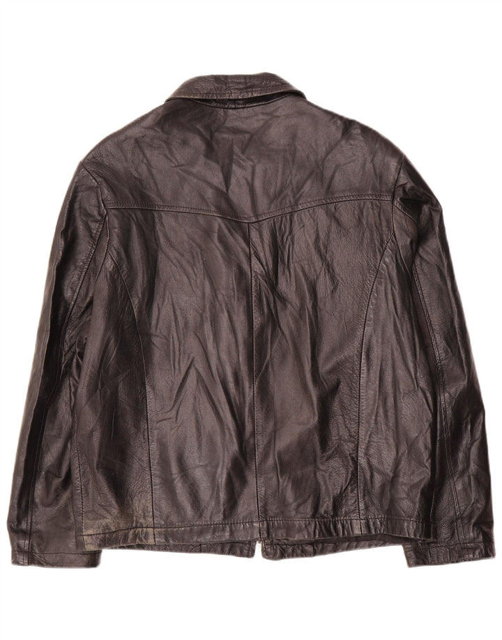 Metropolitan Mens Leather Jacket IT 50 Large Black
