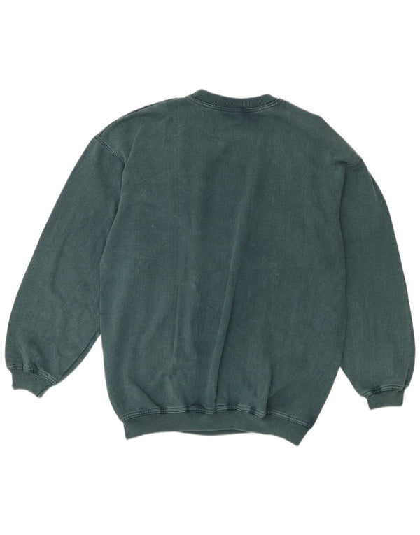 Vintage Mens Sweatshirt Jumper XL Blue Cotton