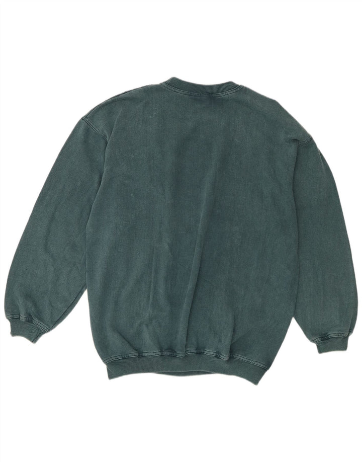 Vintage Mens Sweatshirt Jumper XL Blue Cotton