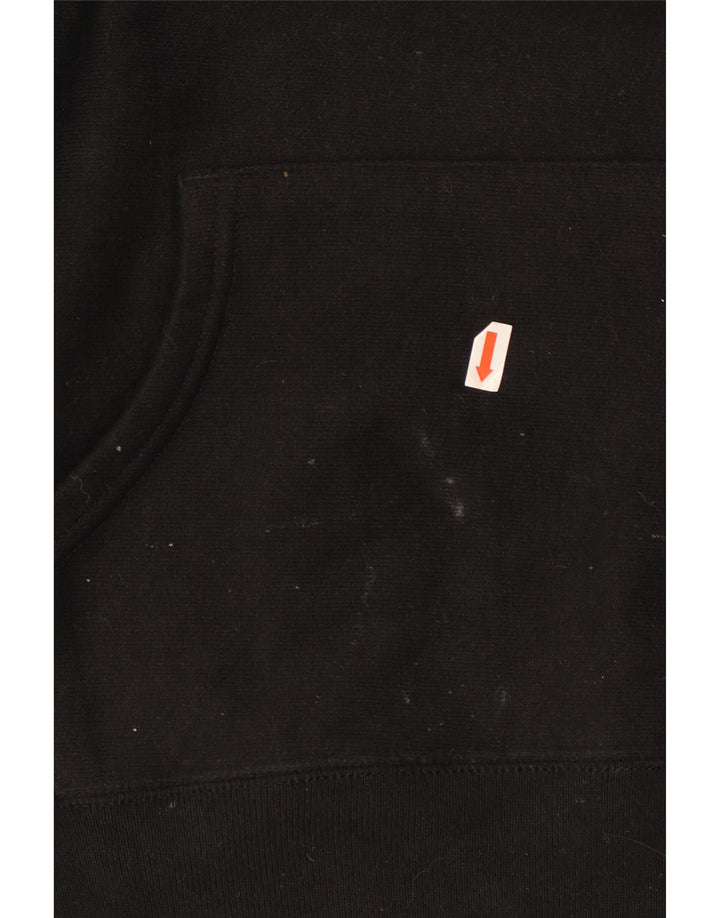Champion Womens Hoodie Jumper UK 14 Medium Black Cotton