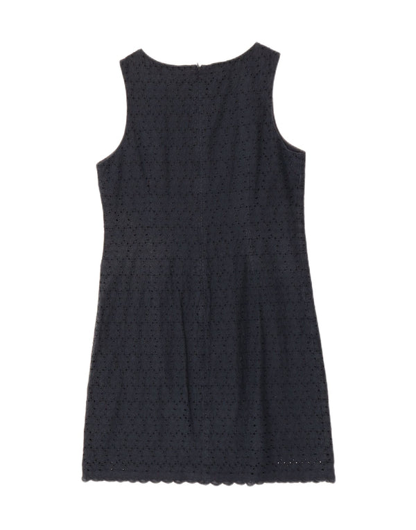 GANT Womens Sleeveless Shift Dress UK 14 Medium Navy Blue Cotton