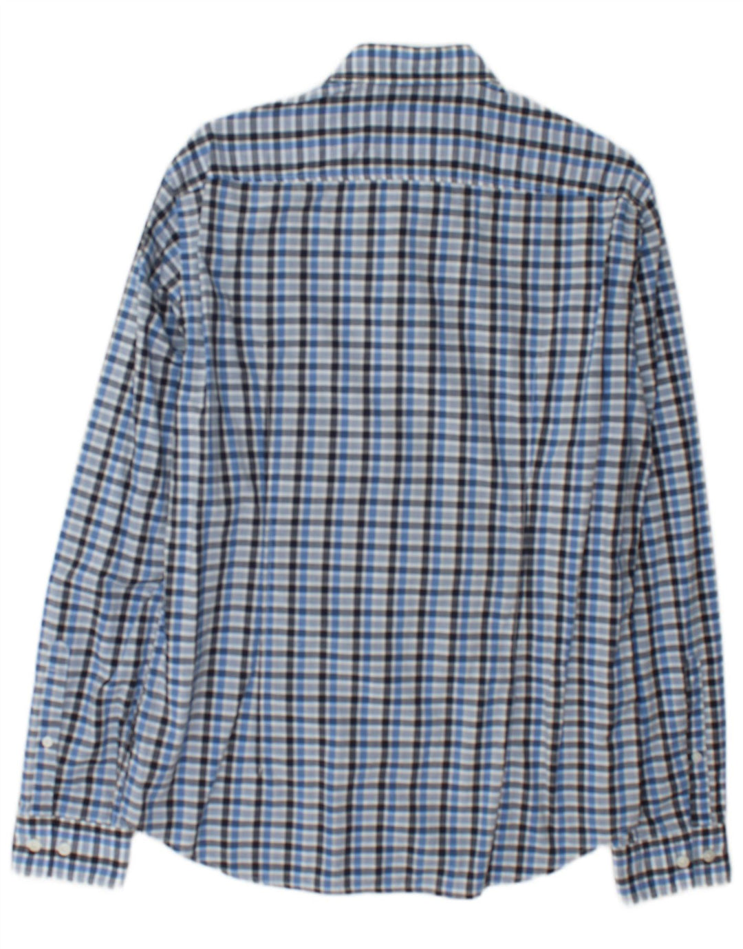 Hugo Boss Mens Shirt Medium Blue Check Cotton