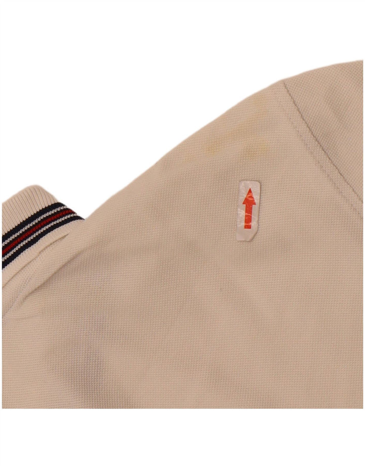 Fila Mens Polo Shirt Large White Cotton
