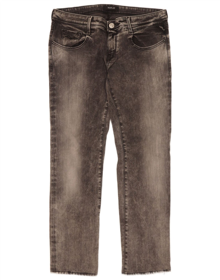 Replay Womens Jodey Slim Jeans W29 L29 Grey Cotton
