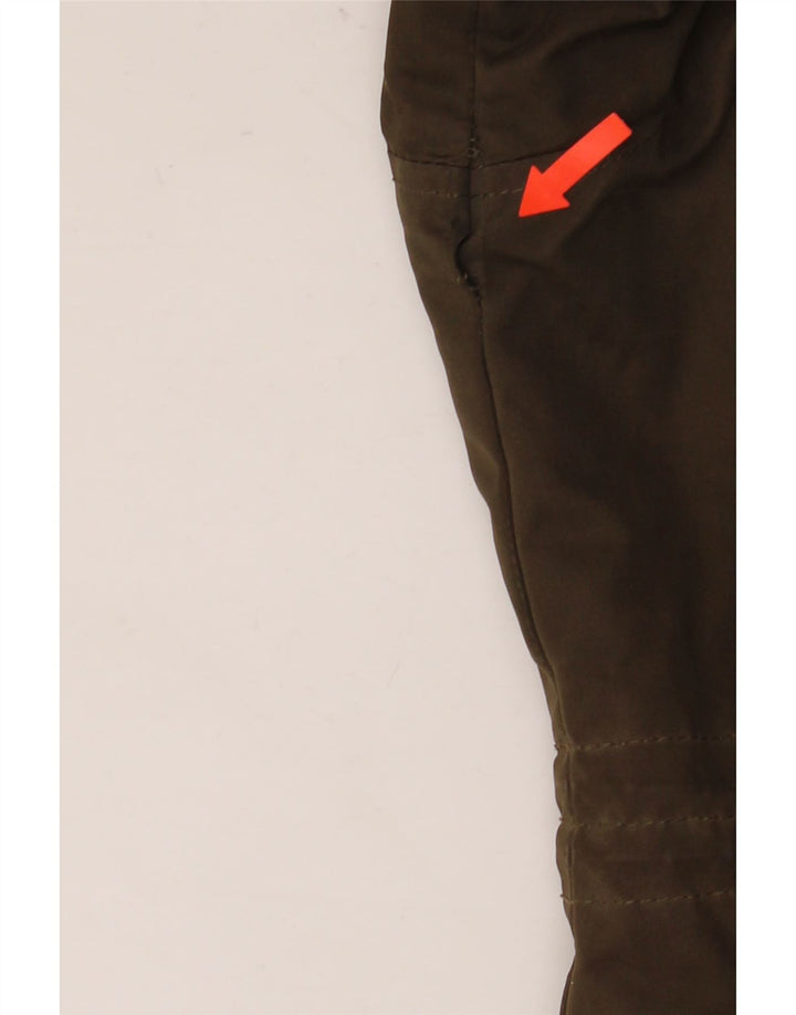 Superdry Womens Hooded Windbreaker Jacket UK 14 Medium Khaki Polyester