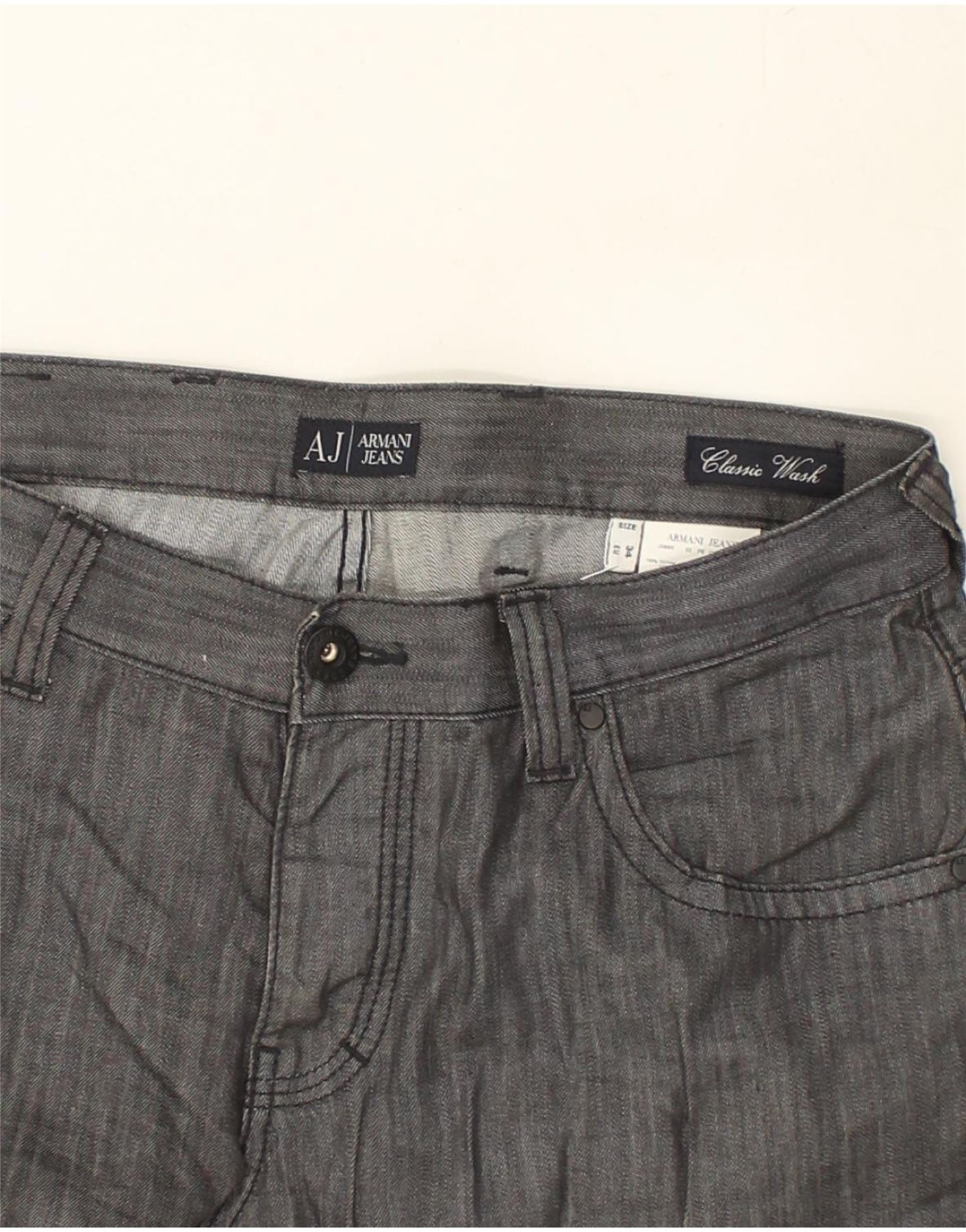 Armani Jeans Trousers Straight Leg 90s Vintage... - Depop