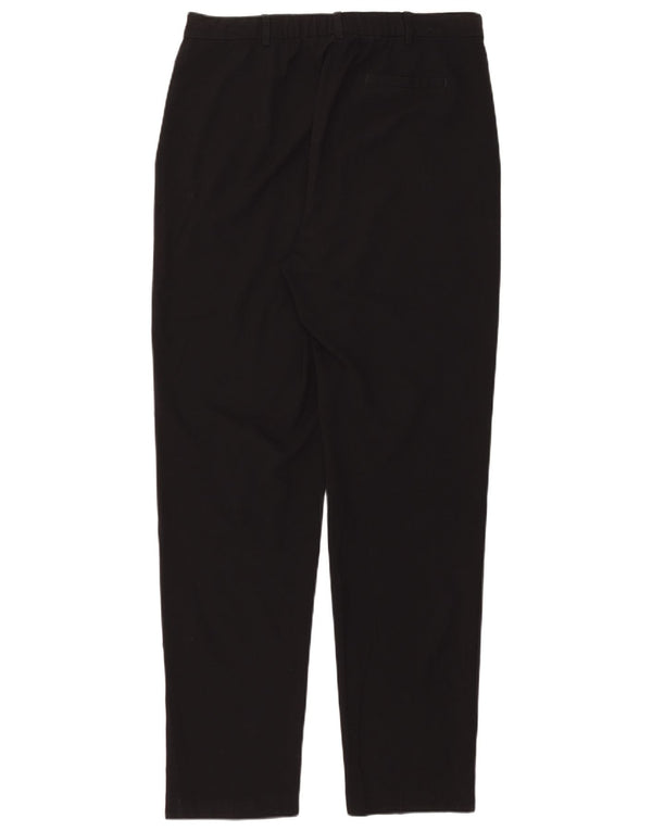Marks & Spencer Womens High Waist Chino Trousers UK 14 Large W34 L32 Black