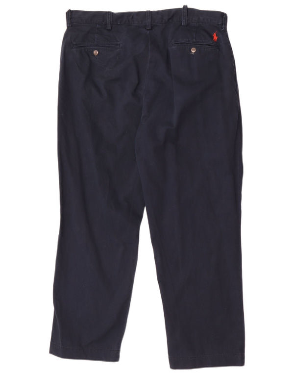 Polo Ralph Lauren Mens Pegged Chino Trousers W36 L27 Navy Blue Cotton