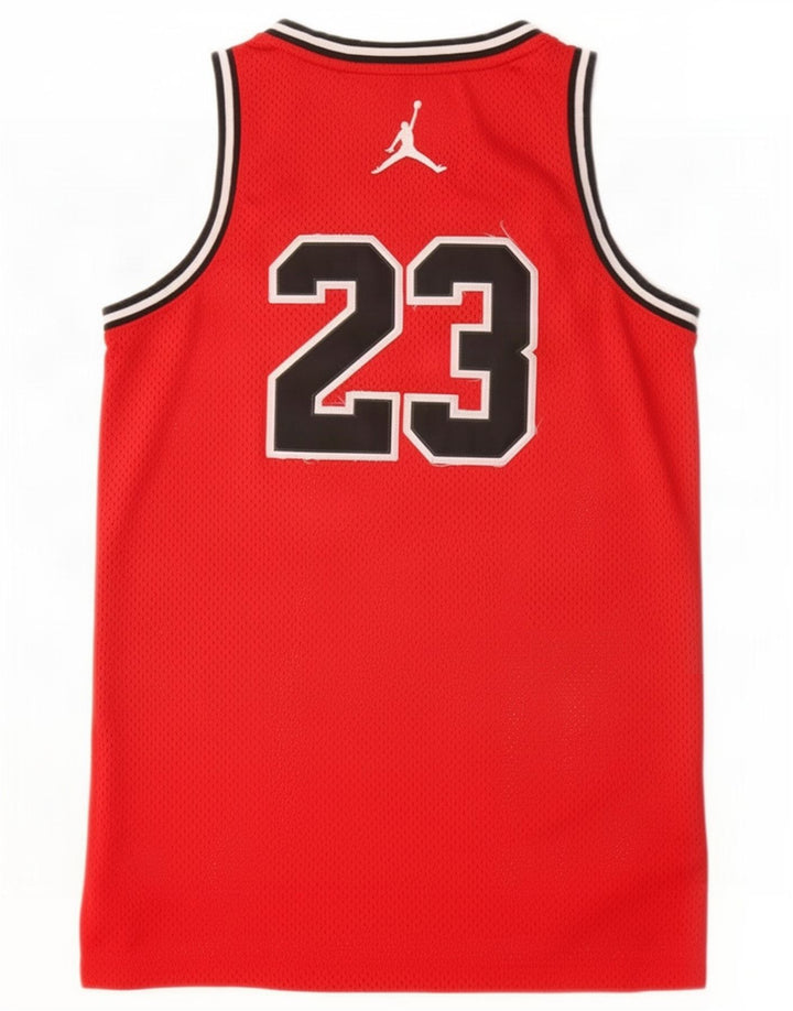 Jordan Boys Graphic Vest Top 12-13 Years Large Red Polyester