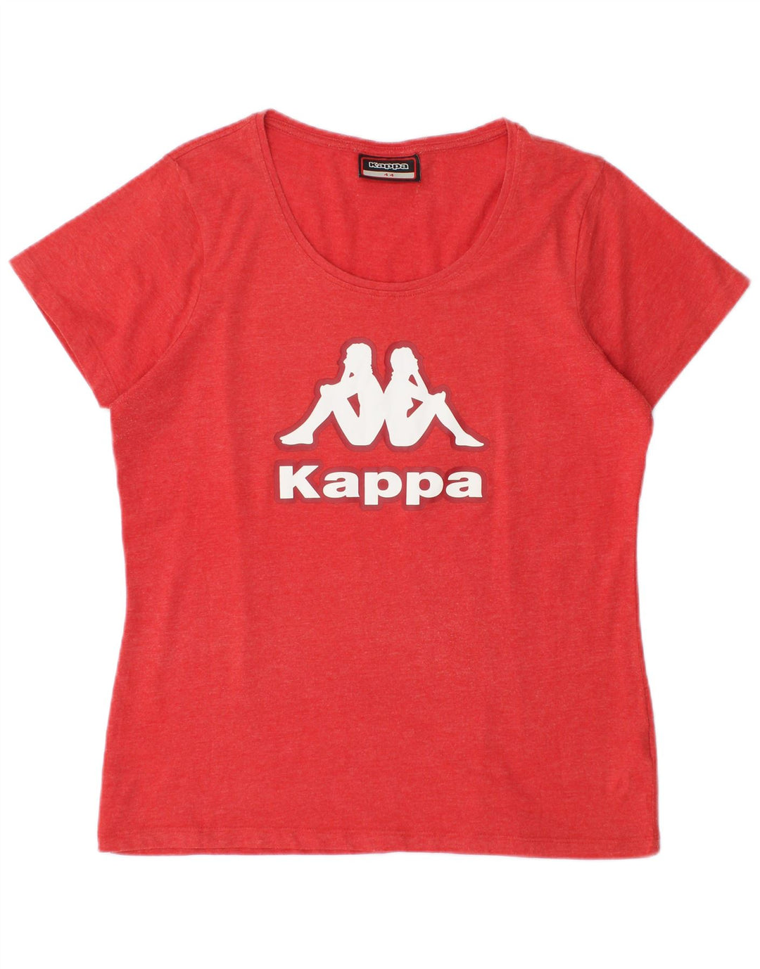 Kappa Womens Graphic T-Shirt Top IT 44 Medium Red Cotton