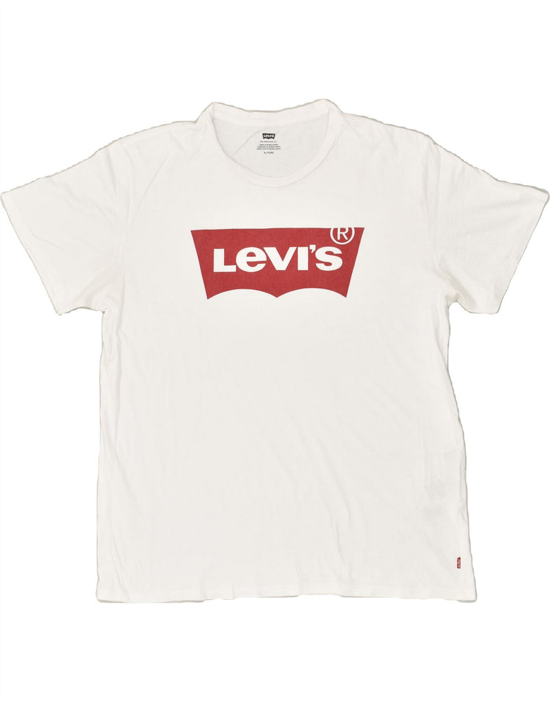 LEVI'S Mens Graphic T-Shirt Top XL White Cotton | Vintage Levi's | Thrift | Second-Hand Levi's | Used Clothing | Messina Hembry 