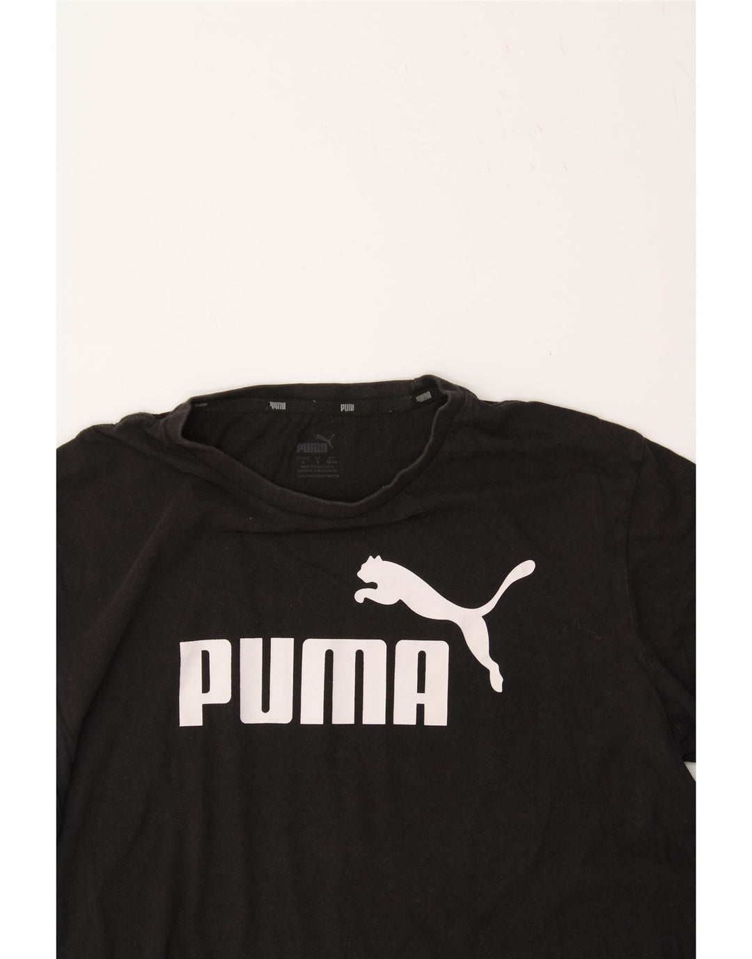 PUMA Mens Graphic T-Shirt Top Large Black Vintage Puma and Second-Hand Puma from Messina Hembry 