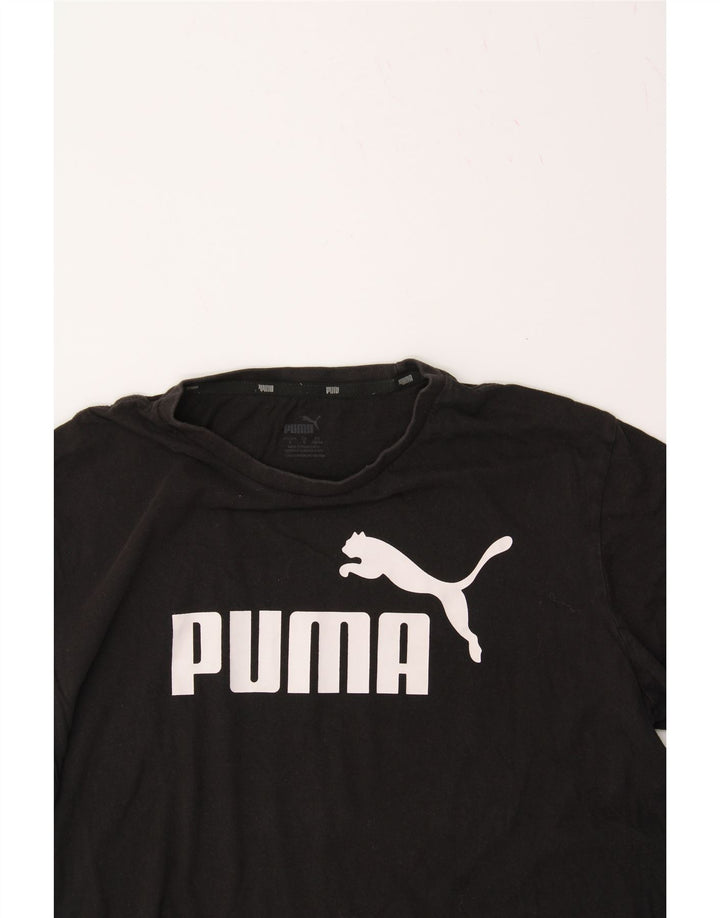 PUMA Mens Graphic T-Shirt Top Large Black Vintage Puma and Second-Hand Puma from Messina Hembry 