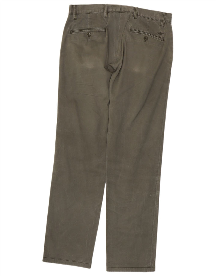 DOCKERS Mens Slim Fit Chino Trousers W32 L32 Khaki Cotton