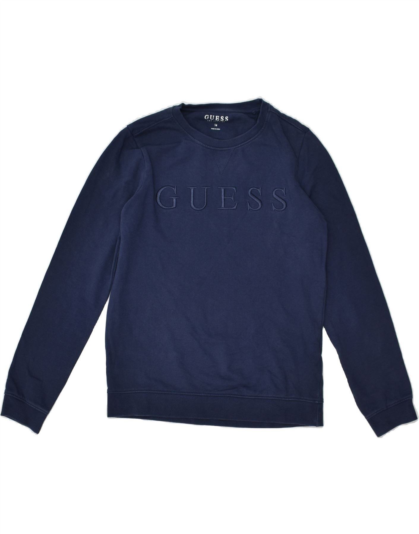 GUESS Boys Los Angeles Graphic Sweatshirt Jumper 13-14 Years Navy
