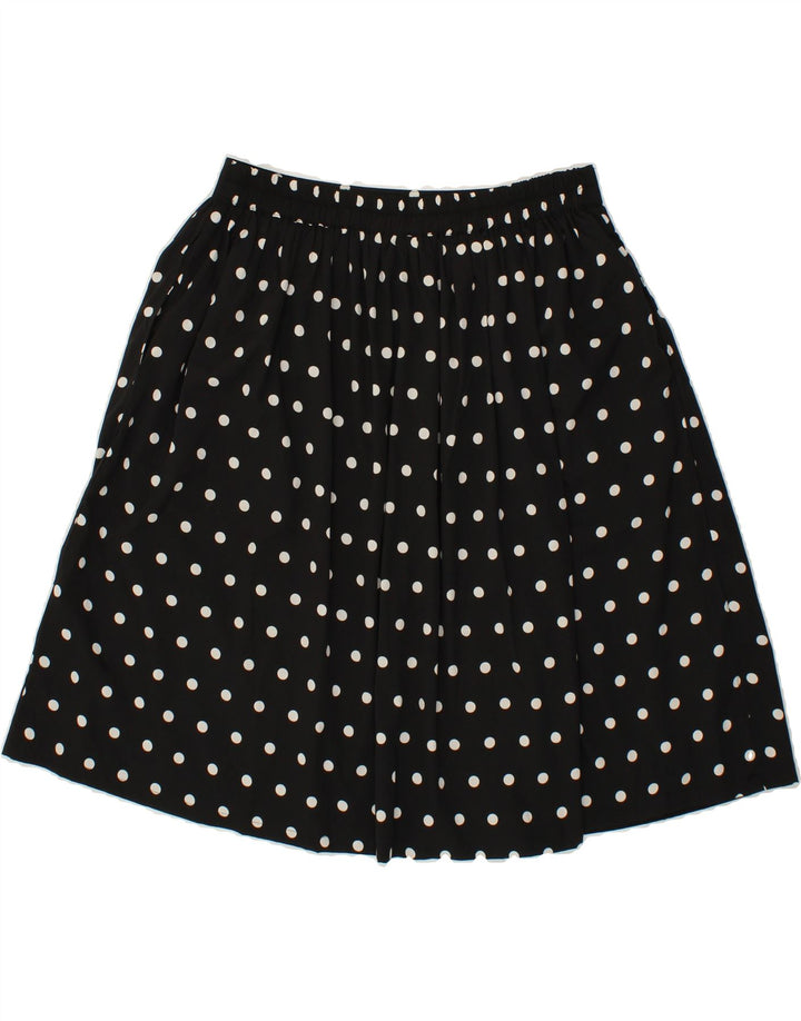 ROCK&RAGS Womens A-Line Skirt UK 14 Medium W30  Black Polka Dot Polyester Vintage Rock&Rags and Second-Hand Rock&Rags from Messina Hembry 