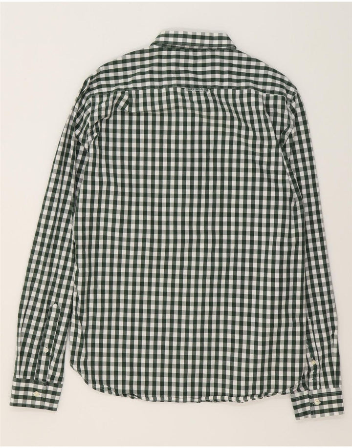SUPERDRY Mens Shirt XL Green Gingham Cotton