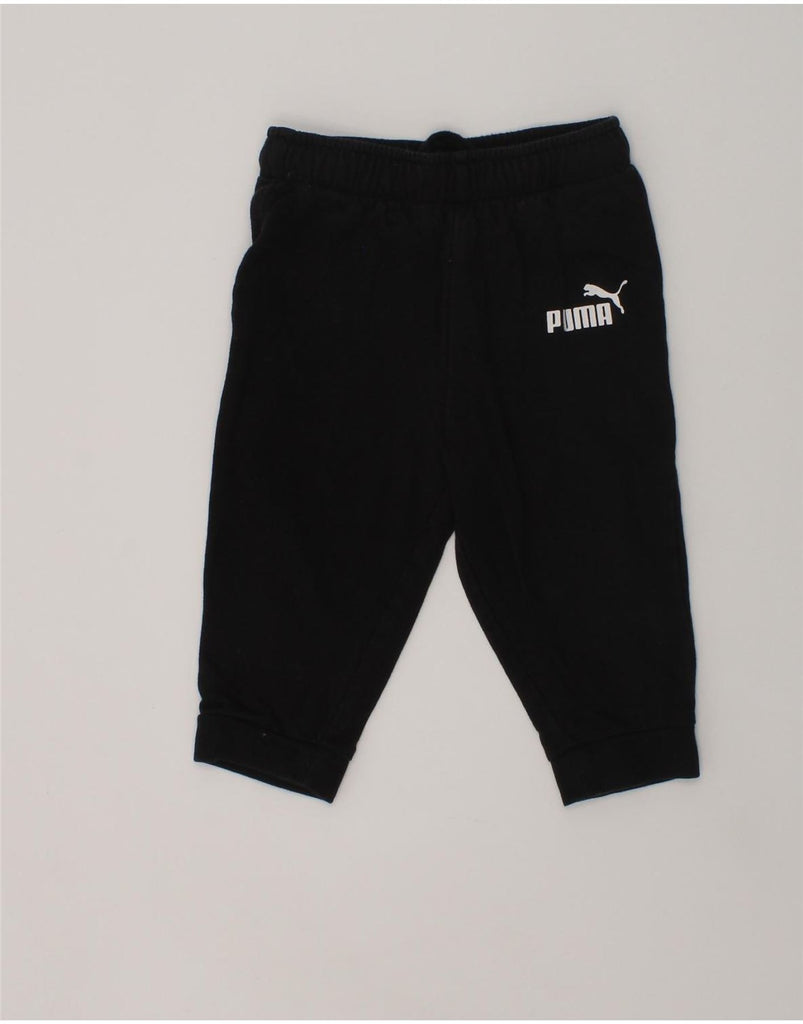 PUMA Baby Boys Tracksuit Trousers 9-12 Months Black Cotton | Vintage Puma | Thrift | Second-Hand Puma | Used Clothing | Messina Hembry 