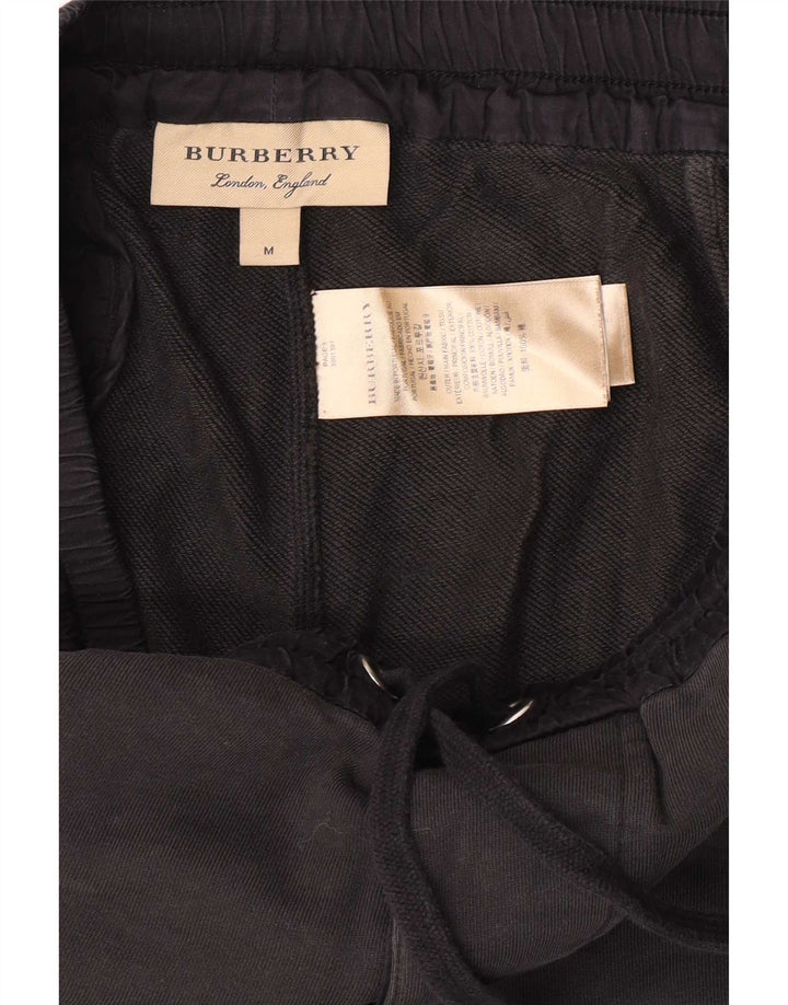 Burberry Womens Tracksuit Trousers Joggers Medium Black Cotton