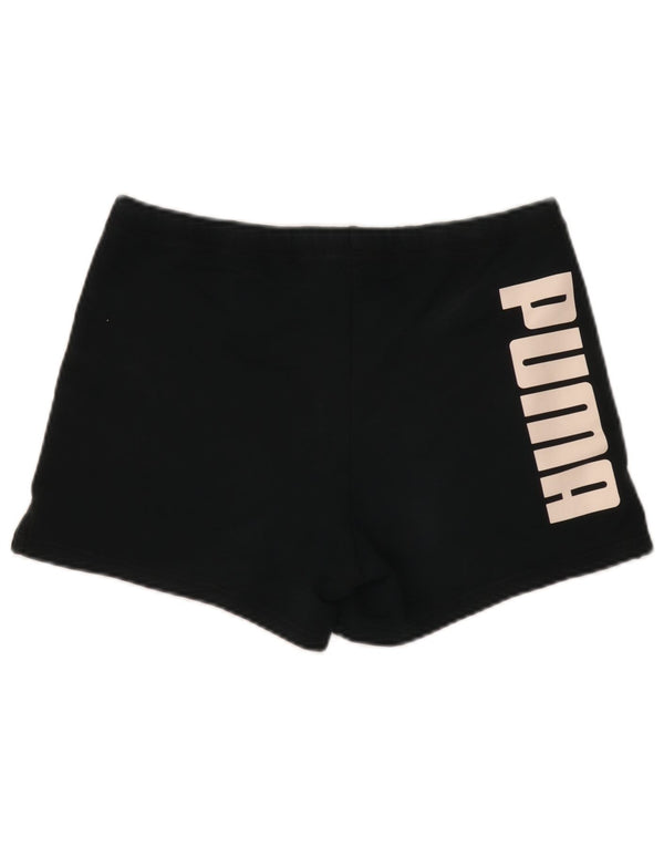 Puma Womens Graphic Sport Shorts UK 8 Small  Black