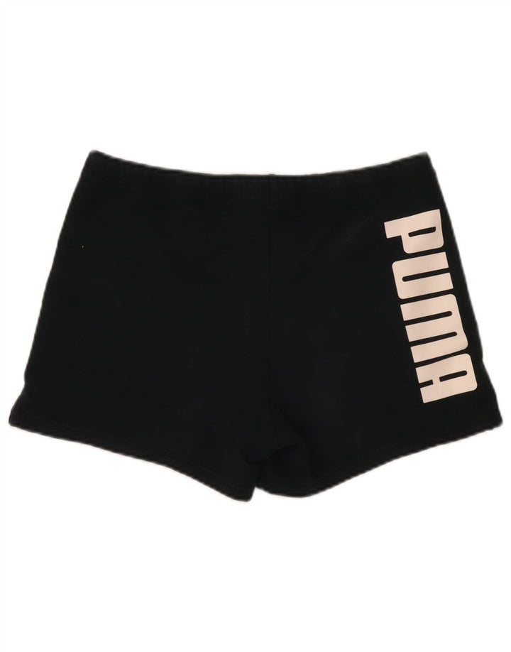 Puma Womens Graphic Sport Shorts UK 8 Small  Black