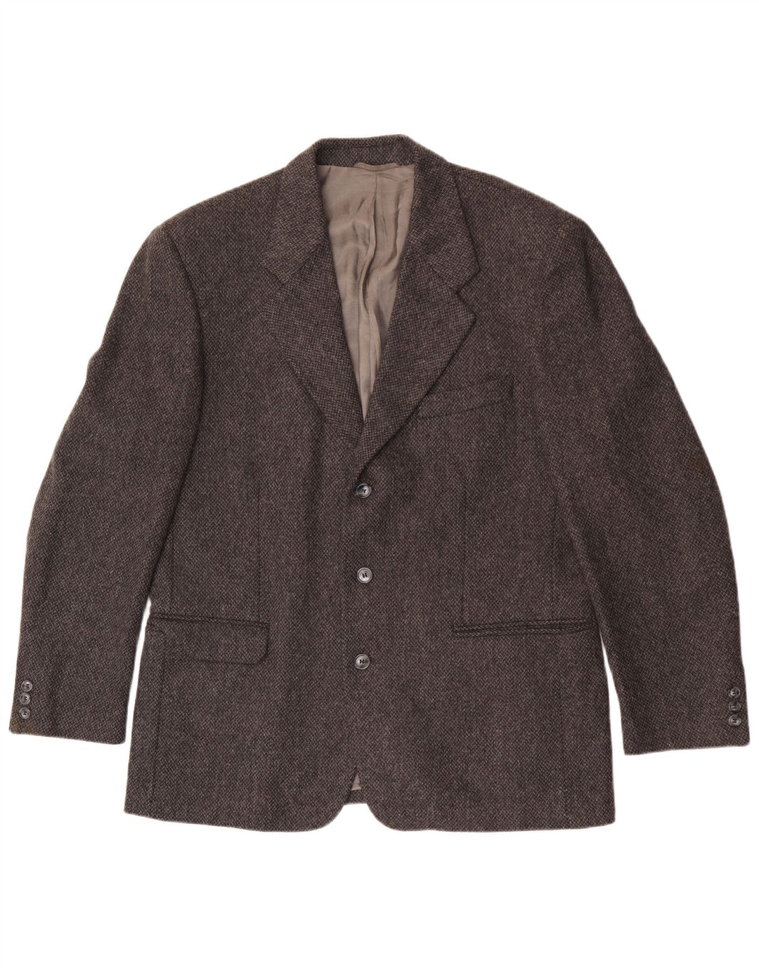 Stefanel Mens 3 Button Blazer Jacket IT 52 XL Grey Wool