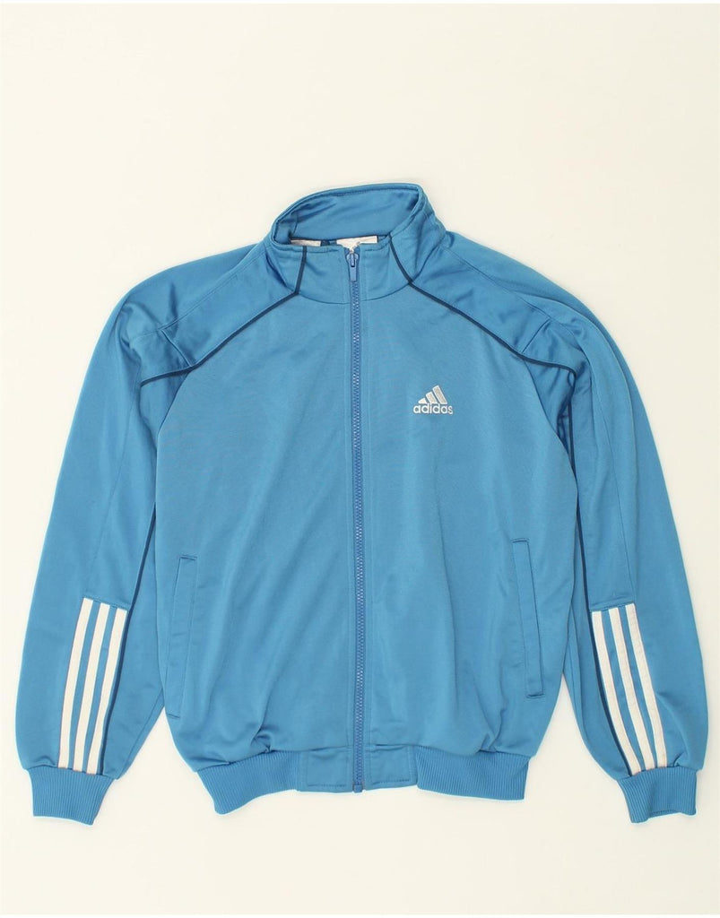 ADIDAS Boys Tracksuit Top Jacket 11-12 Years Medium Blue Polyester | Vintage Adidas | Thrift | Second-Hand Adidas | Used Clothing | Messina Hembry 