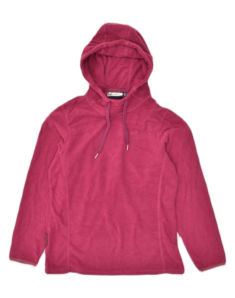 MOUNTAIN WAREHOUSE Womens Hooded Fleece Jumper UK 14 Large Burgundy | Vintage Mountain Warehouse | Thrift | Second-Hand Mountain Warehouse | Used Clothing | Messina Hembry 