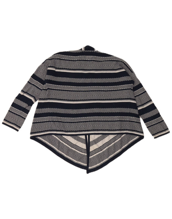 Tommy Hilfiger Girls Open Cardigan Sweater 9-10 Years Navy Blue Geometric
